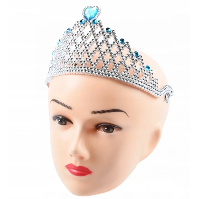 MaviKalpliGümüşRenkKraliçeTacıPrensesTacı