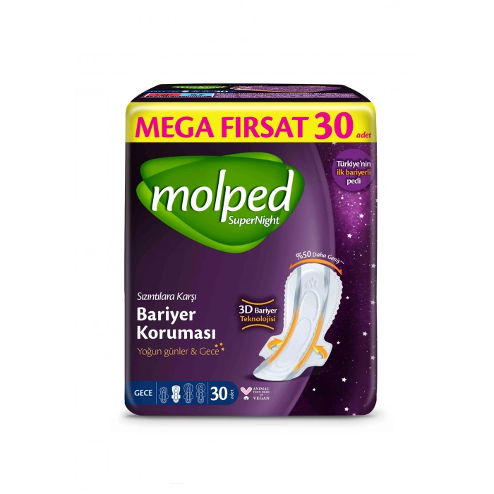 Mey İthalat®   SüperNight Gece Mega Ped 30 Adet