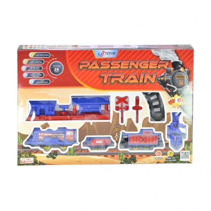 Nessiworld 020002 İstasyonlu Tren Kırmızı -UJtoys