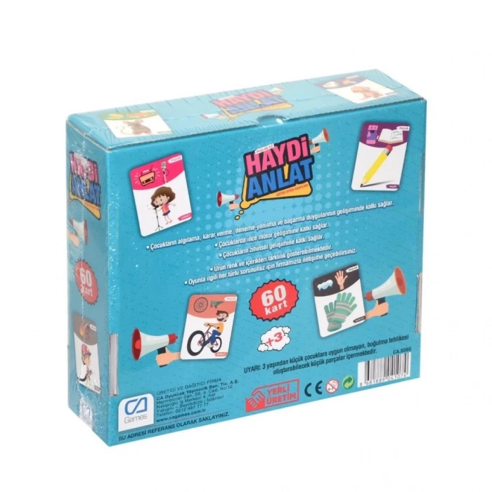 Nessiworld 5080 CA Games, Haydi Anlat - Eğitici Oyun Kartları / +3 yaş