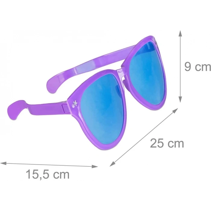 Nessiworld  Büyük Parti Gözlüğü Rengarenk 12 Adet 27x9 cm