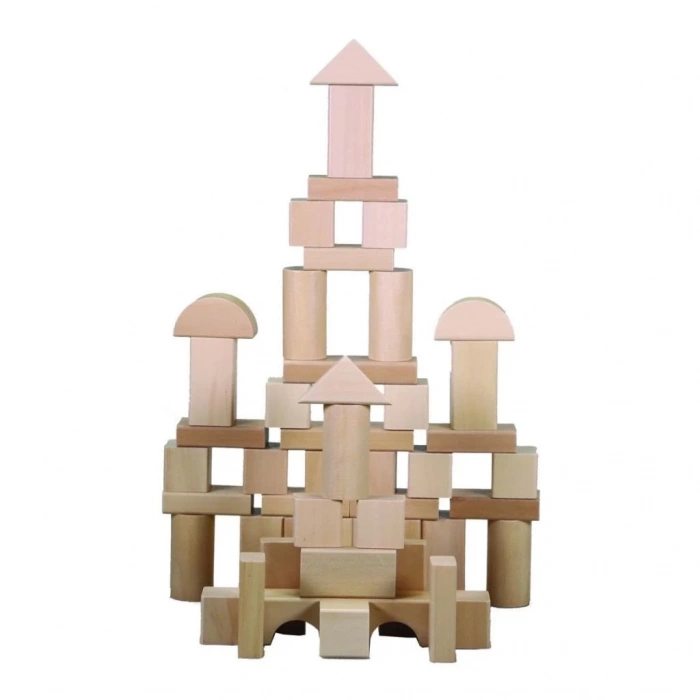 Nessiworld CS-8832 NATURAL AHŞAP BLOK 50 PARÇA