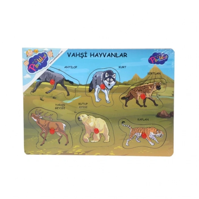 Nessiworld ONY-328 329 Onyıl, Ahşap Tutmalı Vahşi Hayvanlar