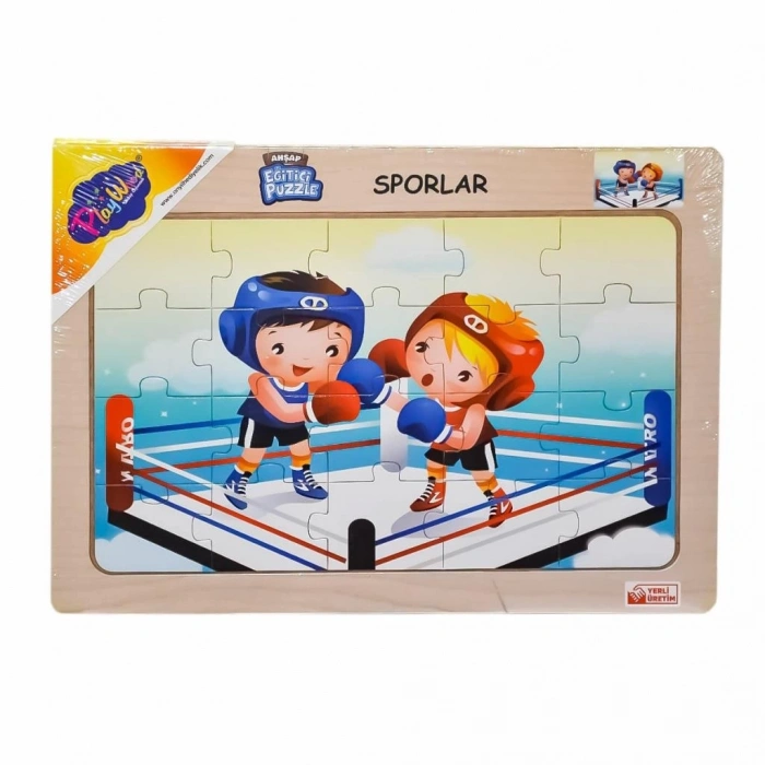 Nessiworld ONY-85-86-87-88 Ahşap Eğitici Puzzle Sporlar -Onyıl