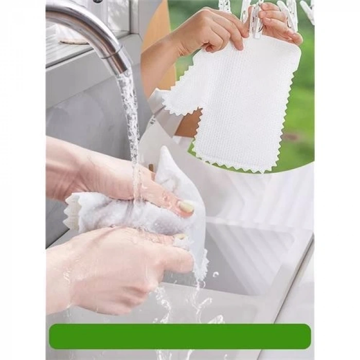 TüysüzTemizlik Eldiveni Islak ve Kuru Temizlik Eldiveni Bambu Lifi