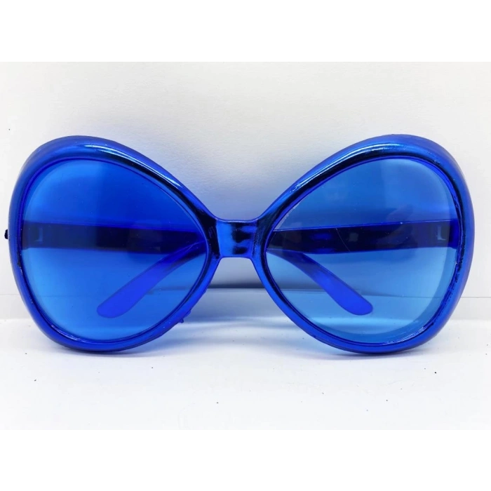 Yeşilçam Temalı Parti Gözlüğü Mavi Renk 7x16 cm