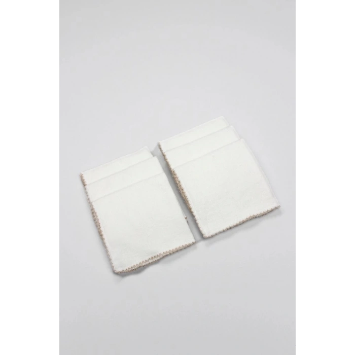 Bistyle Organik 28x28 6Lı Havlu Mendil 90105 Ekru