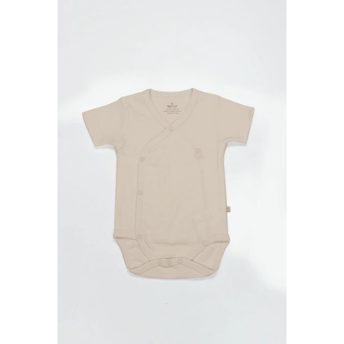 Bistyle Organik Natural Basic Style Kruvaze Yarım Kol Body BS17101 Bej