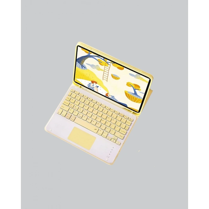 Mey İthalat® Bluetooth Kablosuz Klavye – İnce Slim Model, Tablet ve Akıllı TV Uyumlu, Sessiz Tuşlu Taşınabilir Klavye