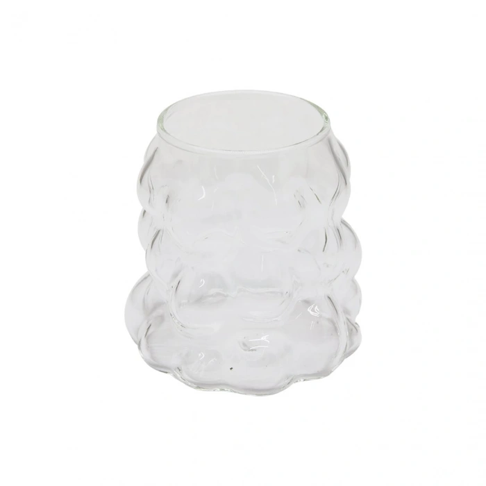 BONCUKLU - BOĞUMLU CAM BARDAK 340ML KAHVE - SUNUM - MEŞRUBAT (5047)