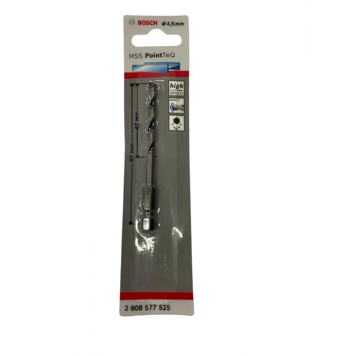 Bosch Point TeQ Altıgen Şaftlı Hss Matkap Ucu 4,5 mm