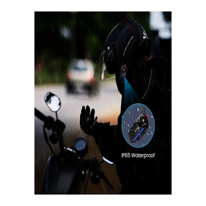Bt57 Motosiklet Kask Kulaklık Intercom Işıklı Motorsiklet Interkom