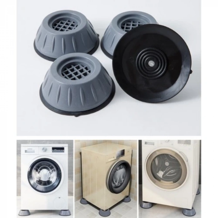 Çamaşır Makinesi Kayma Ve Titreşim Engelleyici - Gürültü Emici Aparatlar 4 Lü Set (5047)