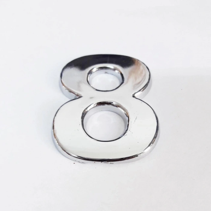 Mey İthalat® Cemax 8 Rakamı 3,75 cm Krom Yapışkanlı