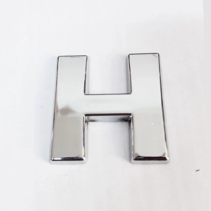 Mey İthalat® Cemax H Harfi  3,75 cm Krom Yapışkanlı