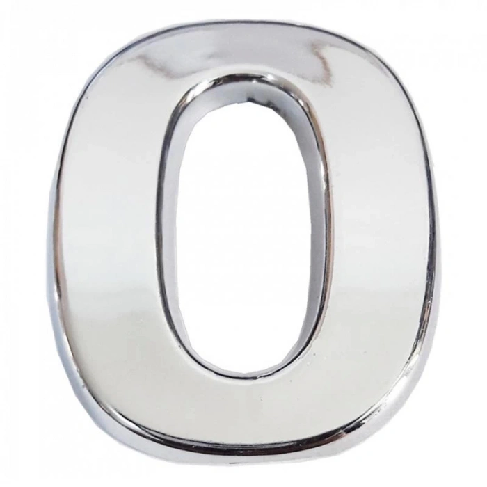 Mey İthalat® Cemax Krom Yapışkanlı 0 Rakamı 5 cm