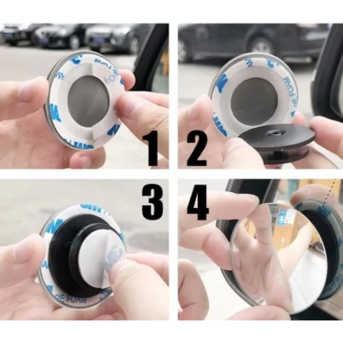 Çerçevesiz  Ayarlanabilir Kör Nokta Aynası 2 li (5047)