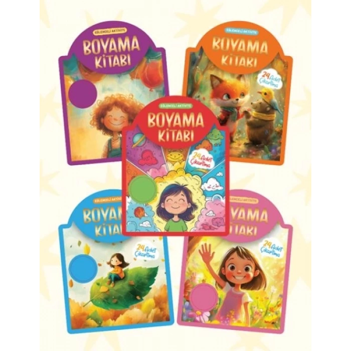 Çıkartmalı Boyama Kitabı - 5 Kitap Set