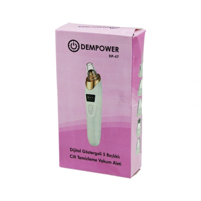 CİLT BAKIM ALETİ VAKUM AKNE- GÖZENEK- SİYAH NOKTA TEMİZLEME USB ŞARJ - 5BAŞLIK DİJİTAL G.- 3KADEME HIZ (5047)