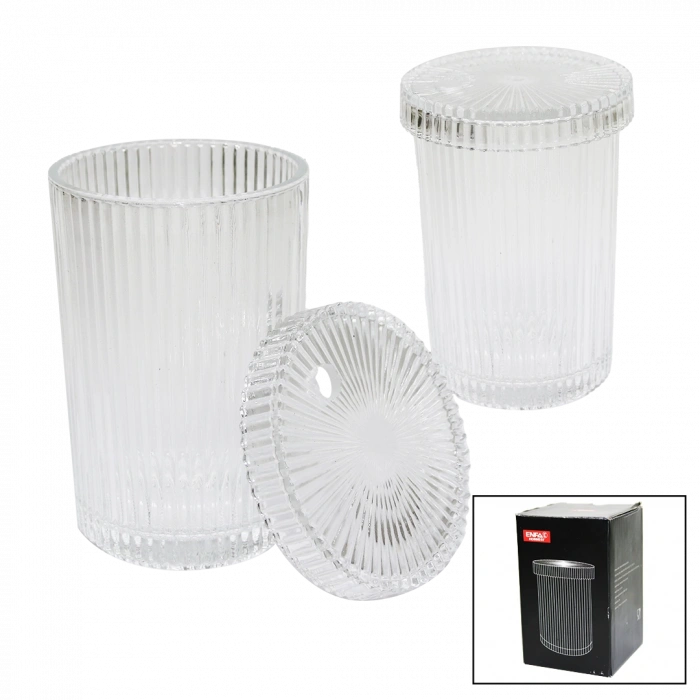 ÇİZGİLİ - CAM BARDAK KAPAKLI - PİPETLİ - ORİGAMİ SİTİLKAHVE - SUNUM - MEŞRUBAT (5047)