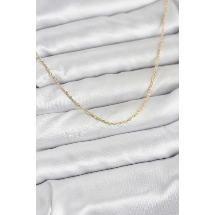 Mey İthalat® CM 14K Gold Renk Burgu Model 60 cm Kadın Kolye