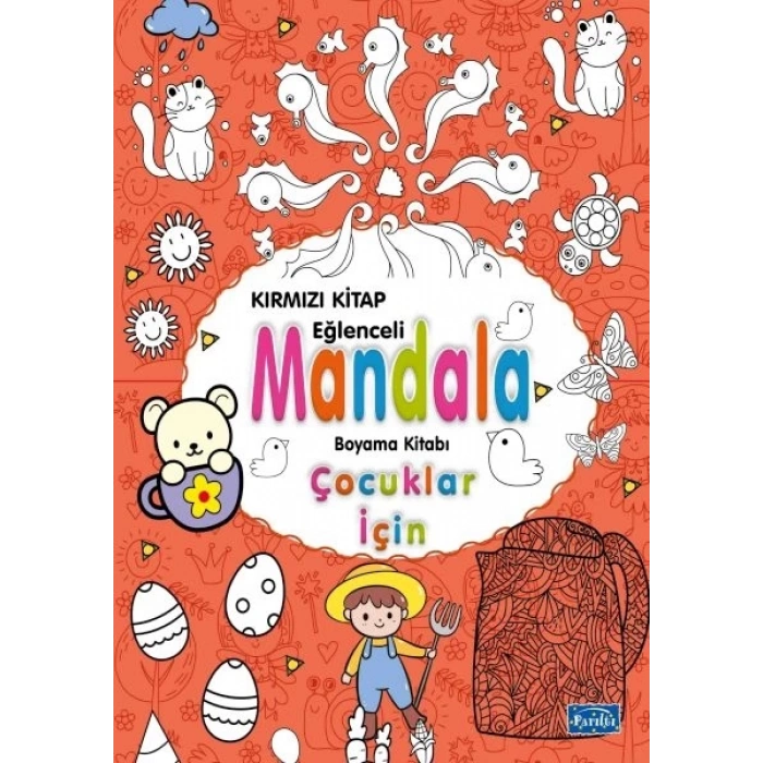Çocuklar İçin Mandala Kırmızı