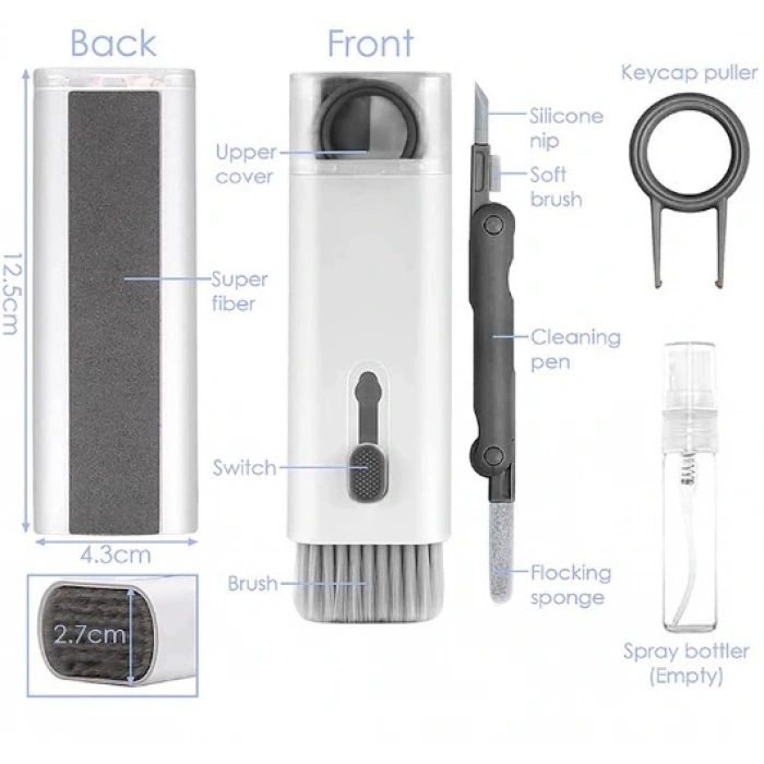 Çok Fonksiyonlu 7 Parça Airpods Klavye Ekran Kulaklık Temizleme Kiti (5047)