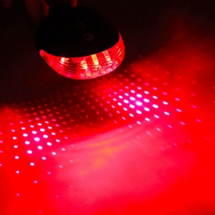 Çok Fonksiyonlu Pilli Bisiklet Led Lazer Işığı Arka Stop Lambası (5047)