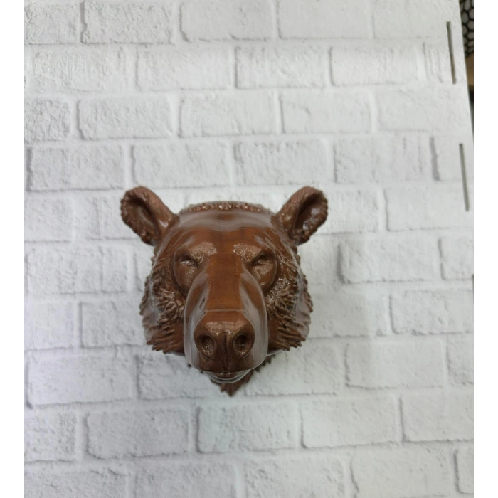 Mey İthalat® Dekoratif Ayı Duvar Heykeli Asılabilir Hediyelik 25x19 cm