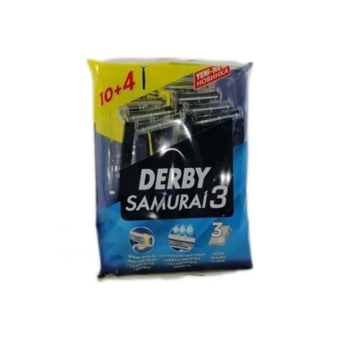 DERBY SAMURAİ 3 BIÇAK 10+4 PARÇA.POŞETLİ (5047)