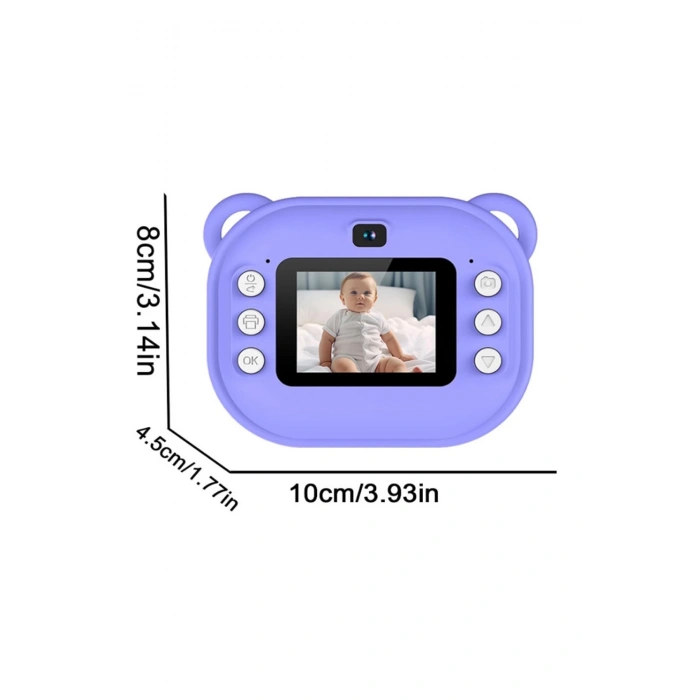 Dijital Video Kayıt Fotoğraf Çocuk Kamerası Anlık Termal Resim Kağıt Baskılı