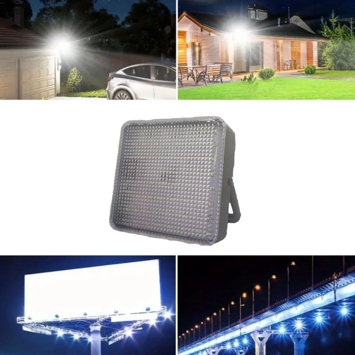 Dış Mekan ve Kamp İçin USB İle Şarj Olan 4 Farklı Işık Modlu Güçlü  Projektör Lamba 200W 3600 Mah (5047)