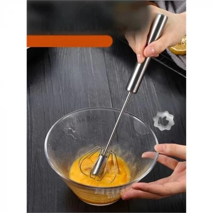 Dönerli Çırpıcı 304 Paslanmaz Çelik Yumurta Çırpıcı