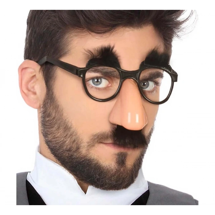 Eğlenceli Kılık Değiştirme Kaş Bıyık Mizah Gözlüğü 9x13 cm (5047)