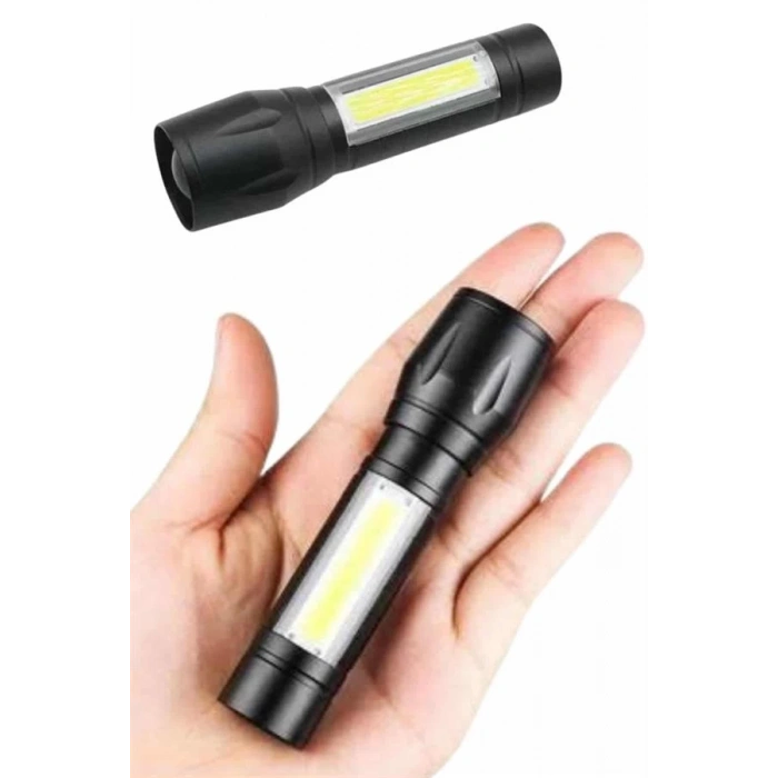 Mey İthalat® EL Feneri Uzun Menzilli Usb Şarj Edilebilir Kamp Lambası