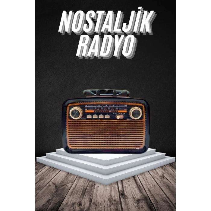 Eskitme Nostalji Tasarımlı Bluetoothlu Nostalji Radyo Ahşap Nostaljik Görünümlü
