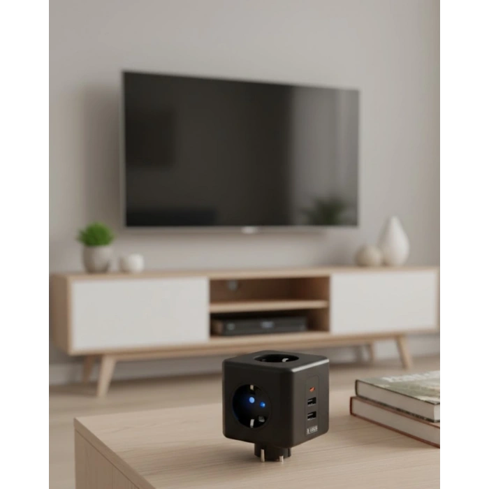 Mey İthalat® Ev ve Ofis Kullanımı İçin Akım Korumalı USB Girişli Priz