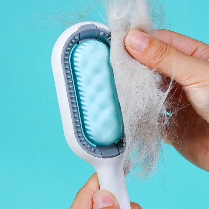 Evcil Hayvanlar İçin Çift Taraflı Pet Fırçası Nemli Tüy Tarama Tarağı (5047)