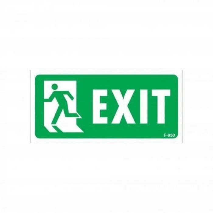 Exit Sol Uyarı Levhası 17,5x25 KOD:950