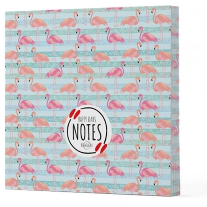 Flamingo 1 - Çizgisiz Yan Boyamalı Defter