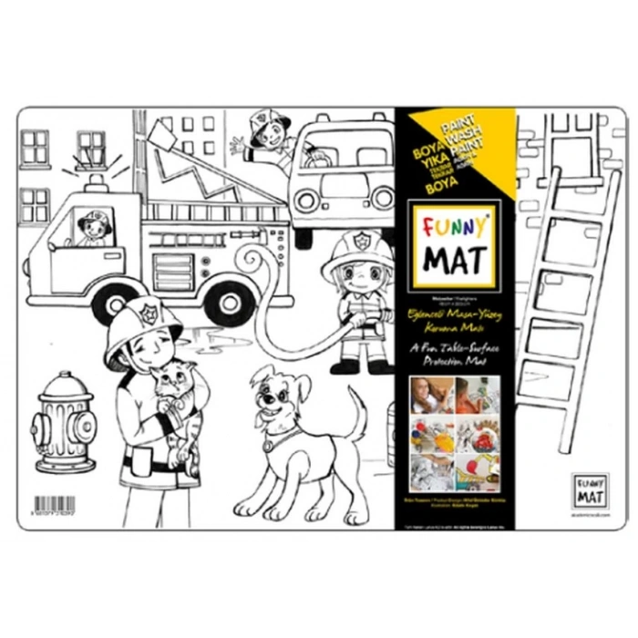 Funny Mat- İtfaiyeler - 33,5x48cm