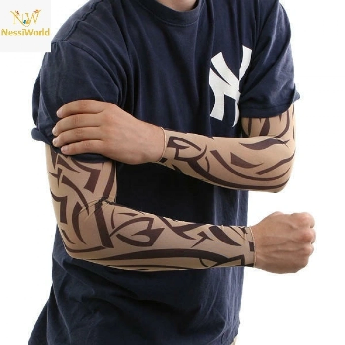 Mey İthalat® Giyilebilir Kol Dövmesi Çorap Dövme 3D Baskılı Kol Bacak Dövme 2 Adet Model 10