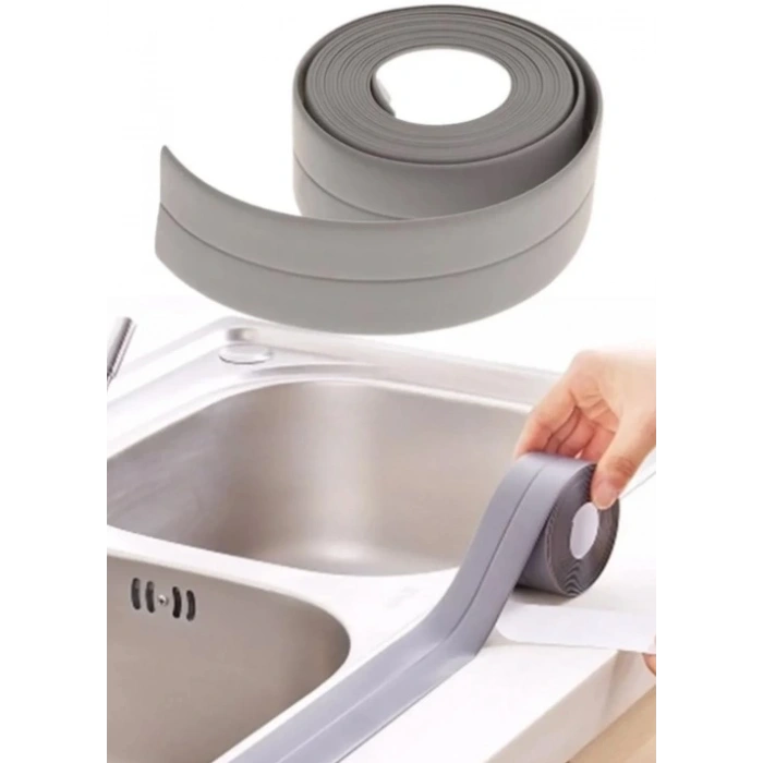 GRİ Su Sızdırmaz Lavabo Kenar Bandı (KUTUSUZ) (3.2m) (5047)