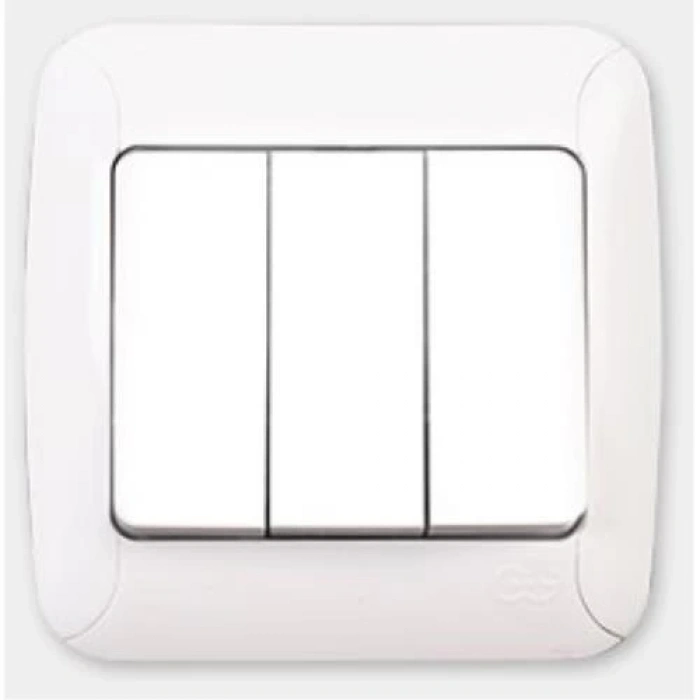 Günsan Fantasy Üçlü Anahtar Beyaz Renk