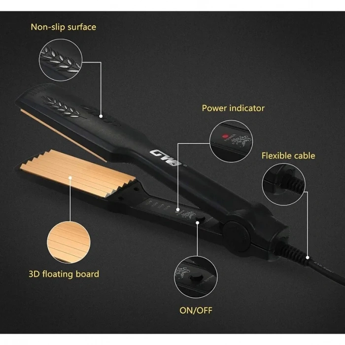 GW-7657 Elektrikli Zikzak Isıtma Ayarı Dalgalı Saç Modelleyici Saç Şekillendirici Aracı (5047)