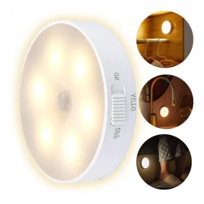 Hareket Sensörü Dolap Altı Aydınlatması USB Şarj Edilebilir LED (5047)
