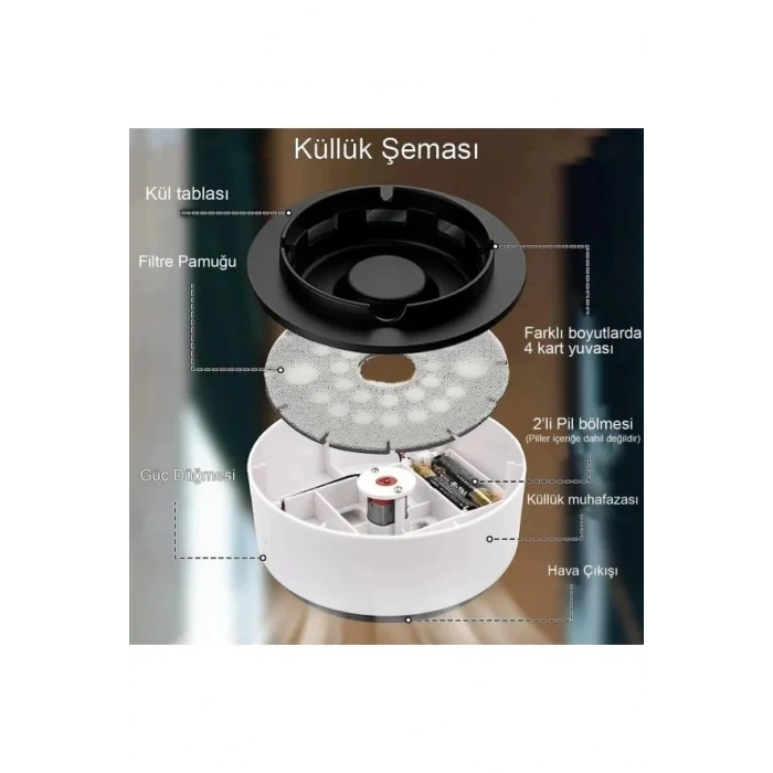 Hava Temizleyici Küllük HS-28 İç Mekan Ev Ofis Araba (5047)