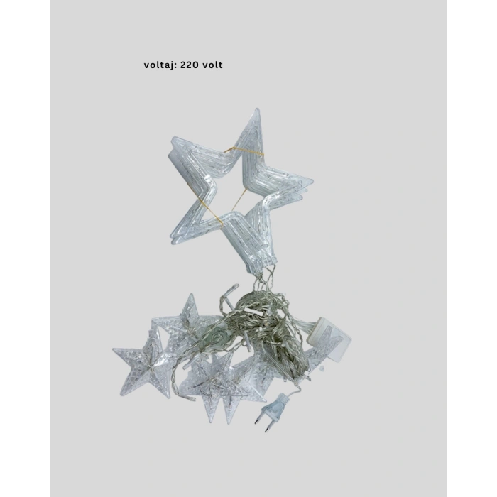 Mey İthalat® İç Mekan Uyumlu Yıldız Peri Led Perde 3x3 Metre