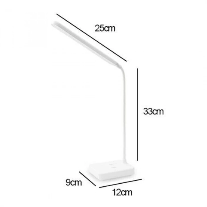 İnce Uzun USBli Dokunmatik 3 Kademeli 360 Derece Özel Göz Korumalı led Lityum Masa ası