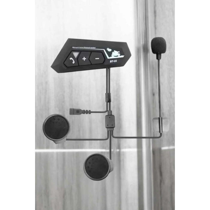 Mey İthalat® İnterkom Intercom Kask Kulaklık Bt22 Bluetooth Motosiklet Kulaklık 5.0 Bluetooth